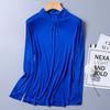 Autumn/Winter Women's High Neck Ruffle Collar Silk Knit Top