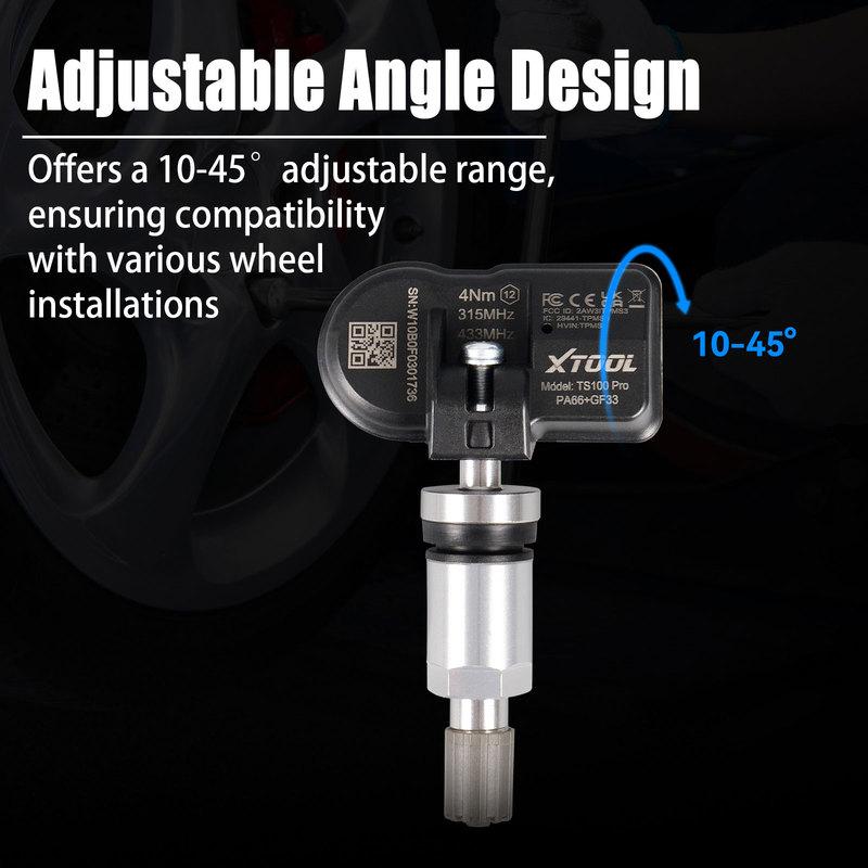 XTOOL TS100 PRO TPMS SENSOR 315MHz & 433MHz TPMS Sensor Tire Repair Tools 2 IN 1 Car Tire Pressure Monitor Tester Programming