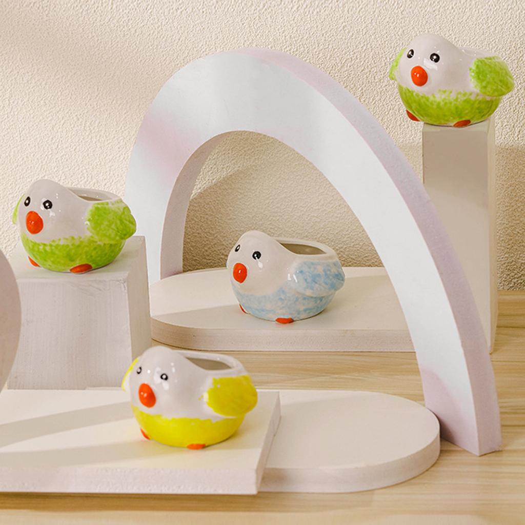 Cartoon Bird Shape Bowl Cage Accessory for Parrots and Budgerigar Bird Feeding Bowl Bird Feeding Station Small Tub Bowl