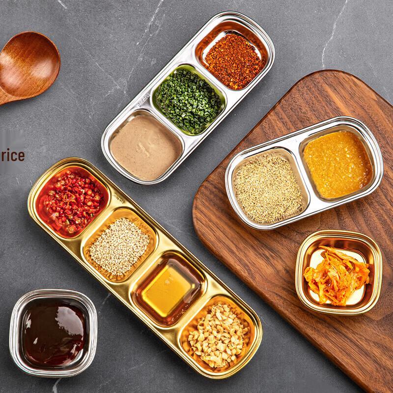 

Golden 304 Stainless Steel Dipping Sauce Dish