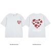 Tricou de cuplu supradimensionat simplu cu imprimeu de litere mărimi mari - Tendință Vară 2025