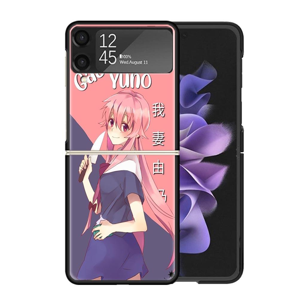 Mirai Nikki Gasai Yuno Anime Cases For Samsung Galaxy Z Flip 4 5 6 7 3 Z Flip7 Flip6 Flip4 Flip5 Flip3 5G Hard Shockproof Fundas