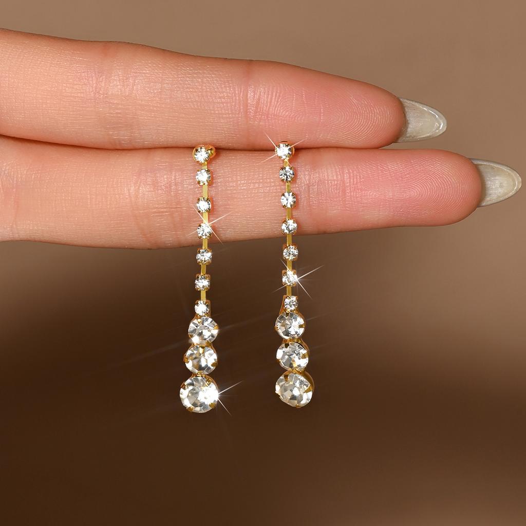 Exquisite Sparkling Earrings for Foreign Trade, Bridal Accessories, Dress Accessories, Banquet Party, Earrings for Women