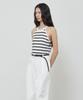 NOTIA Halter Neck Sleeveless Top - White Stripe