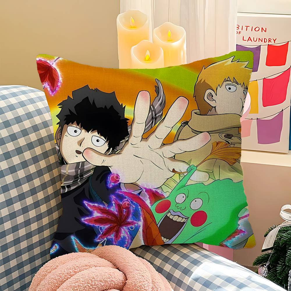 Japan Anime Mob Psycho 100 Personalized Pillow Dust Cover Bedroom Kids Party Decoration Pillowcase Birthday Children Gift