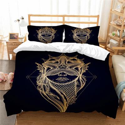Geometric Shape Quilt Cover Pillowcase Two Three Piece Set Polyester Home Textile Kit 3D Digital Printing