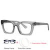 Transparent Gray Frame Style Square Optical Spectacles With Prescritpion Shortsighted/Hyperopia/Progressive Glasses