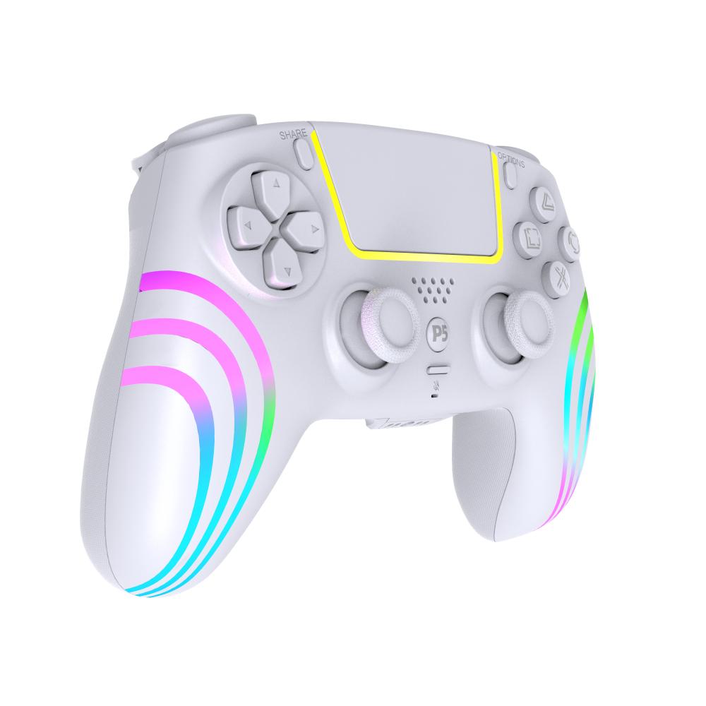 Controler de Joc Bluetooth Wireless pentru PlayStation 5 cu Vibrații Duble Lumină RGB Gamepad pentru PS5/PS5 Slim/PS5 Pro/PC Accesoriu