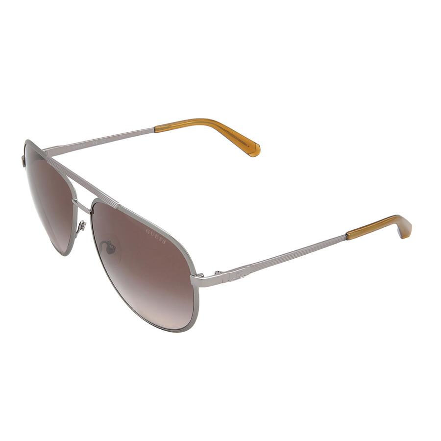 GueSS Brown Gradient Pilot Men S SunglaSSeS Gu00209 09f 61