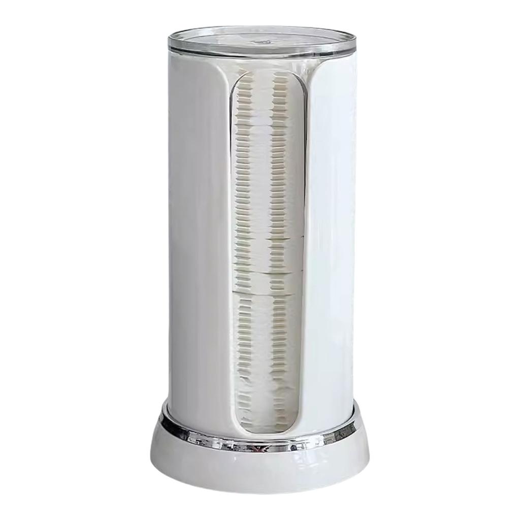 Durabl Cotton Sheets Holder Rotatable Cotton Pad/Sheet Holder Vanity Organizers for Makeup Station Organizing