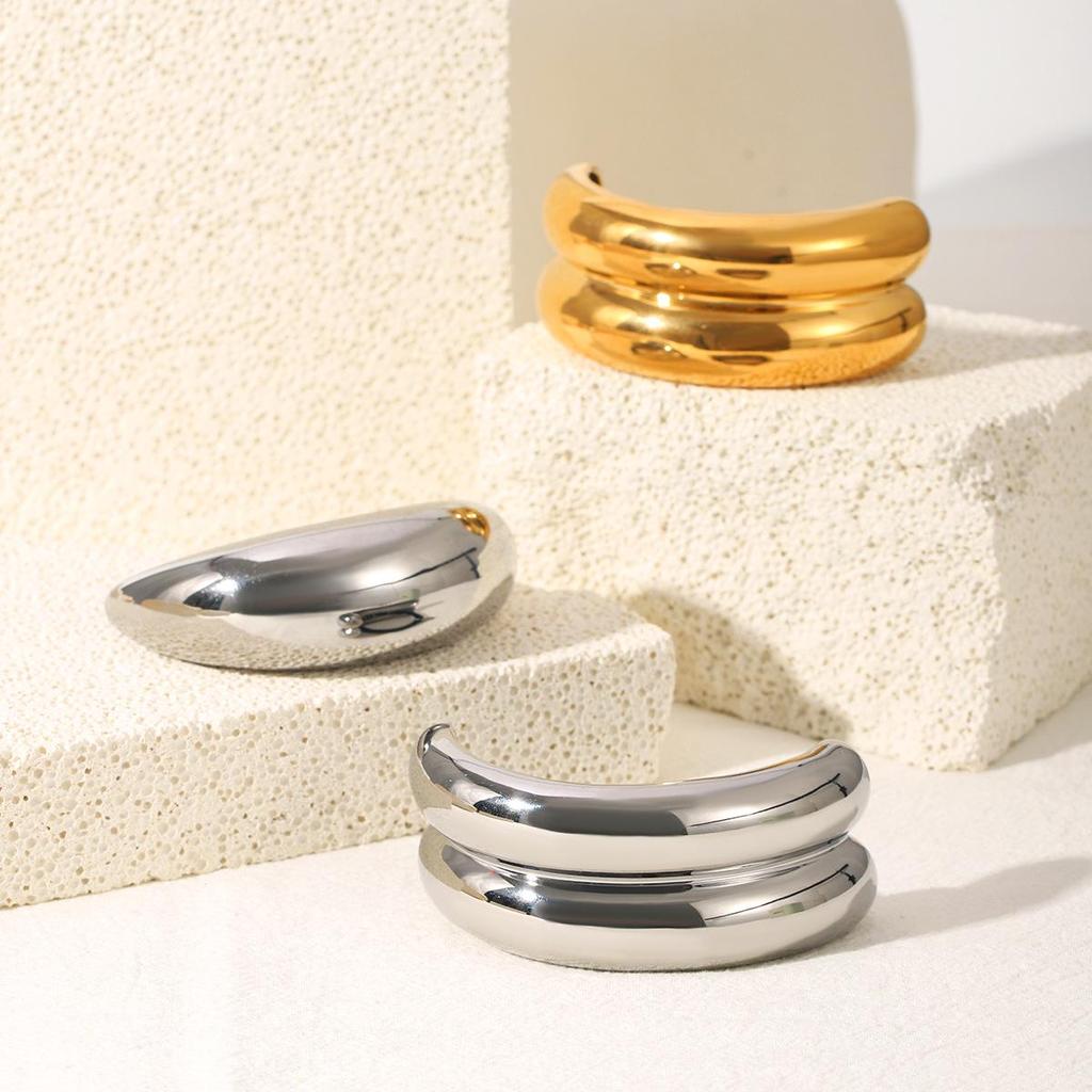 Minimalist Smooth Stainless Steel Hair Tie - Durable, Unique, Bright Hair Rope for Women