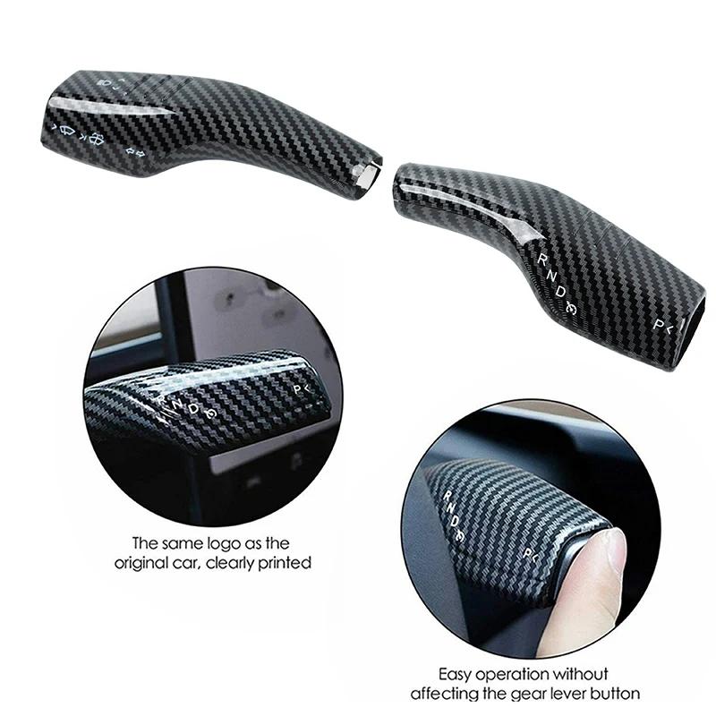 2 Pcs Gear Shift Cover Paddle Shifter Steering Wheel Extension Accessories for Tesla Model 3 Y 2017-2021 Auto Interior Mouldings