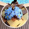 Flower Round Beach Towel,Microfiber Quick Dry Beach Blanket,Soft Absorbent Sand Proof Circle Swim Pool Towel Portable Picnic Mat