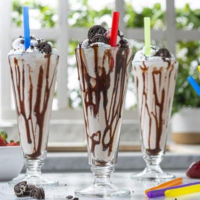 [200 Pcs] 6mm Diameter Disposable Straws 19cm Plastic Drinking Straws - for Coffee and Cocktail, Colorful Short Straws for Bar, Club, Kitchen