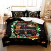 3D Happy New Year Bedding Set Christmas Happy Duvet Cover Pillowcase 2/3 Holiday Gift AU/EU/ES/DE Full Size Quick Drying Soft Home Textile