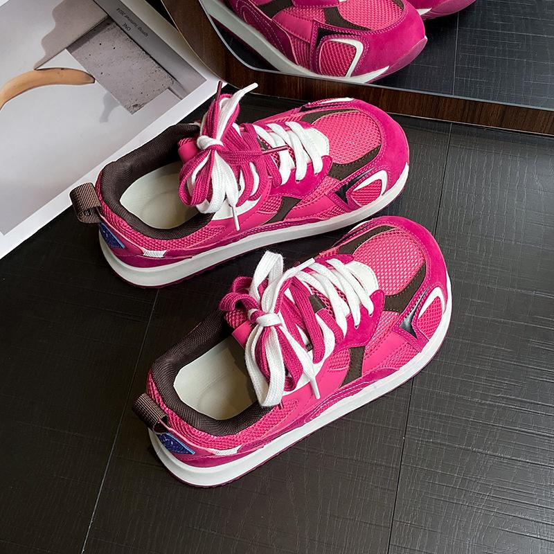 Retro mesh breathable Forrest Gump casual sports shoes women's 2025 new summer thick-soled versatile lightweight German training shoes