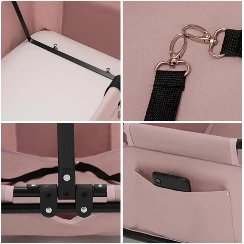 4 Wheels Folding Dog Stroller Lightweight 360° Rotating Trolley Pet Stroller Small Cats Dogs Rolling Cat Carrier Pet Carriage