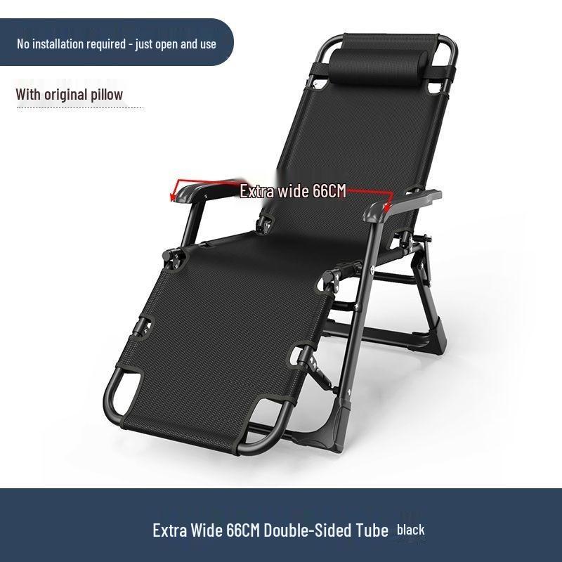 Portable Folding Lounge Chair: Reclining Sofa Bed for Home and Balcony