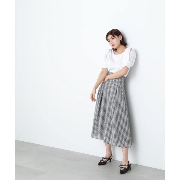 JILL by JILL STUART Skirt [Pre-order: Arrives mid- to late March] Women's Fukure Check Series Skirt, 125-3120021, Black
