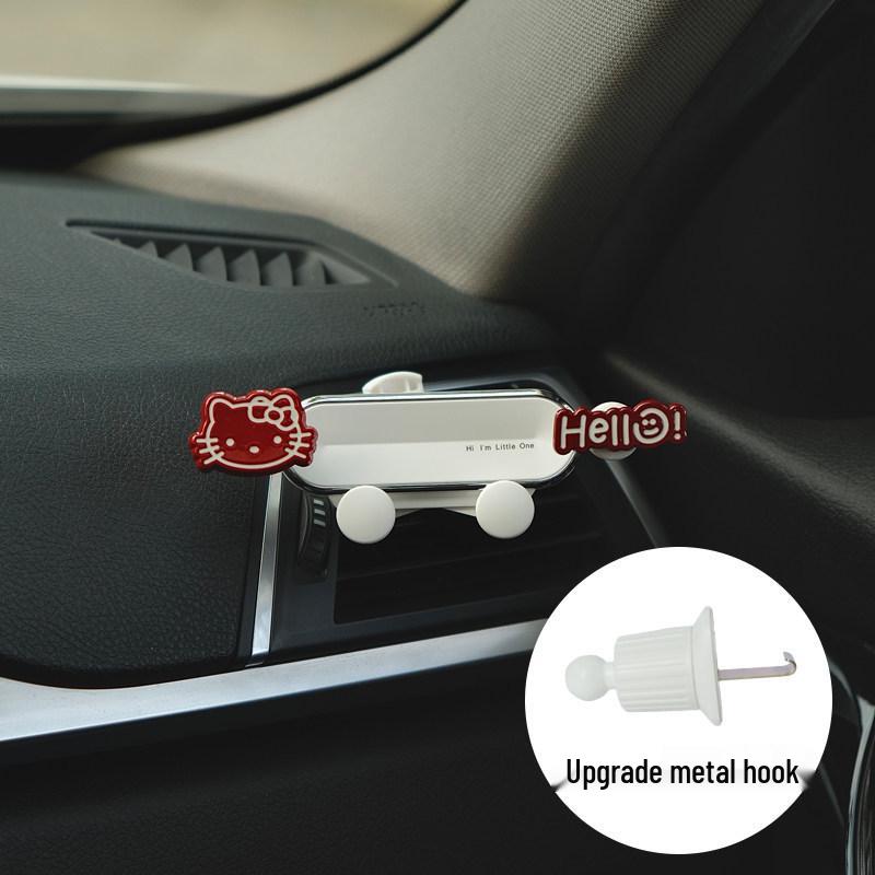 Bowknot Kitten Car Phone Holder: Multi-functional Air Vent Stand for Easy One-Hand Use