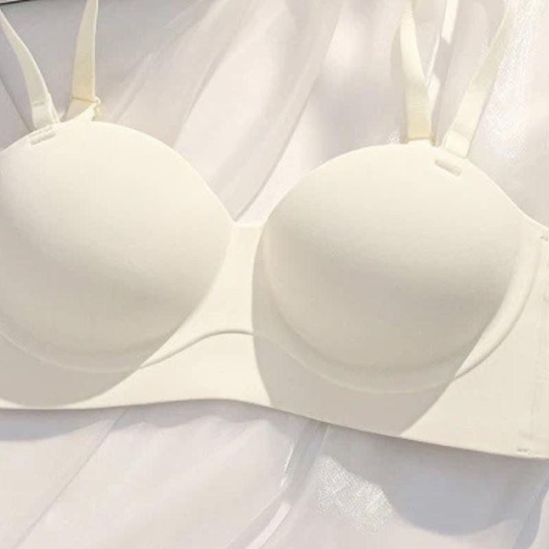 Brown Push-Up Bra with Round Cup and Adjustable Straps