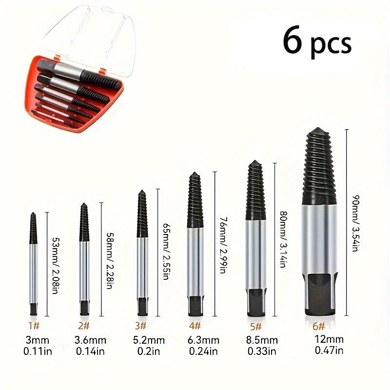 5-Piece Set of Water Pipe Screw Extractor Multifunctional Screw Removal Pipe Valve Faucet Cleaning Damage Clogged Pipe Extractor
