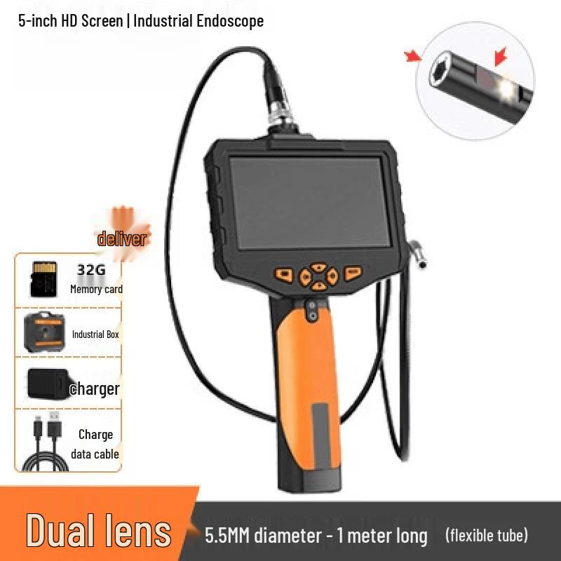 5.5mm Autofocus Dual-Lens Industrial Endoscope Camera