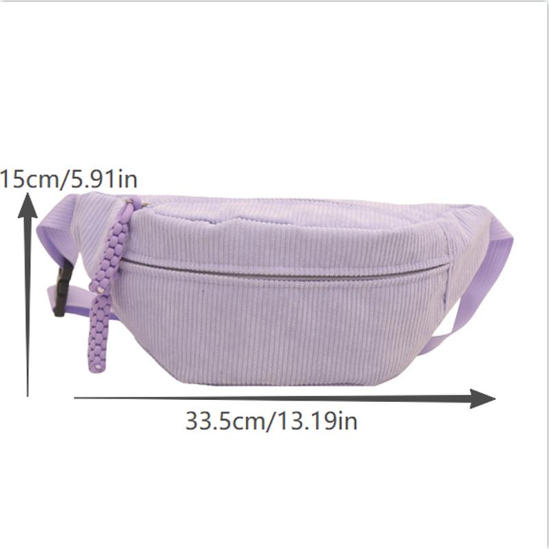 Halbmond-Taillentaschen Korduroy Lauf-Gürteltaschen Große Kapazität Neue Mode Damen Brusttasche Umhängetasche