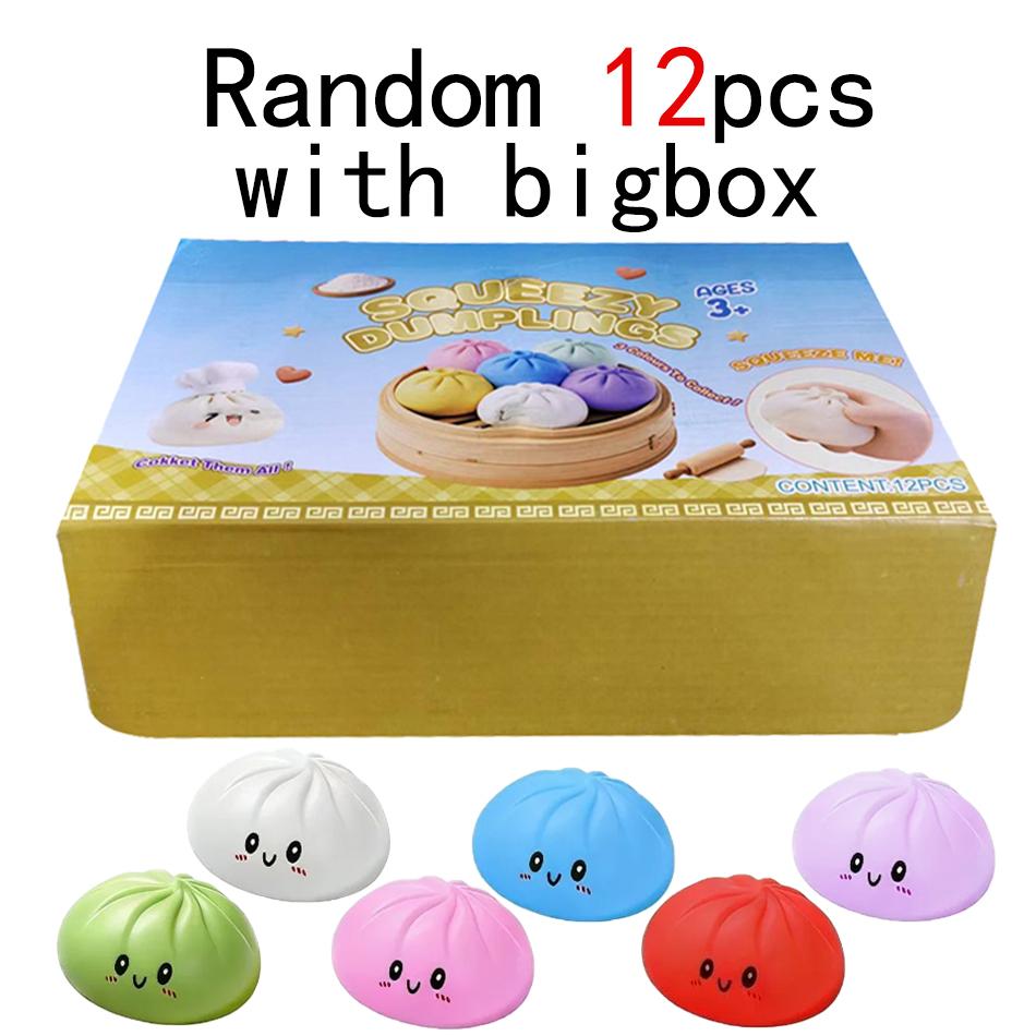 Giocattolo Fidget Ravioli Palline Antistress Palla di Pasta da Spremere Panino Con Vaporello Giocattoli Elastiche da Scrivania Gadget per Feste Regali Per Bambini e Adulti