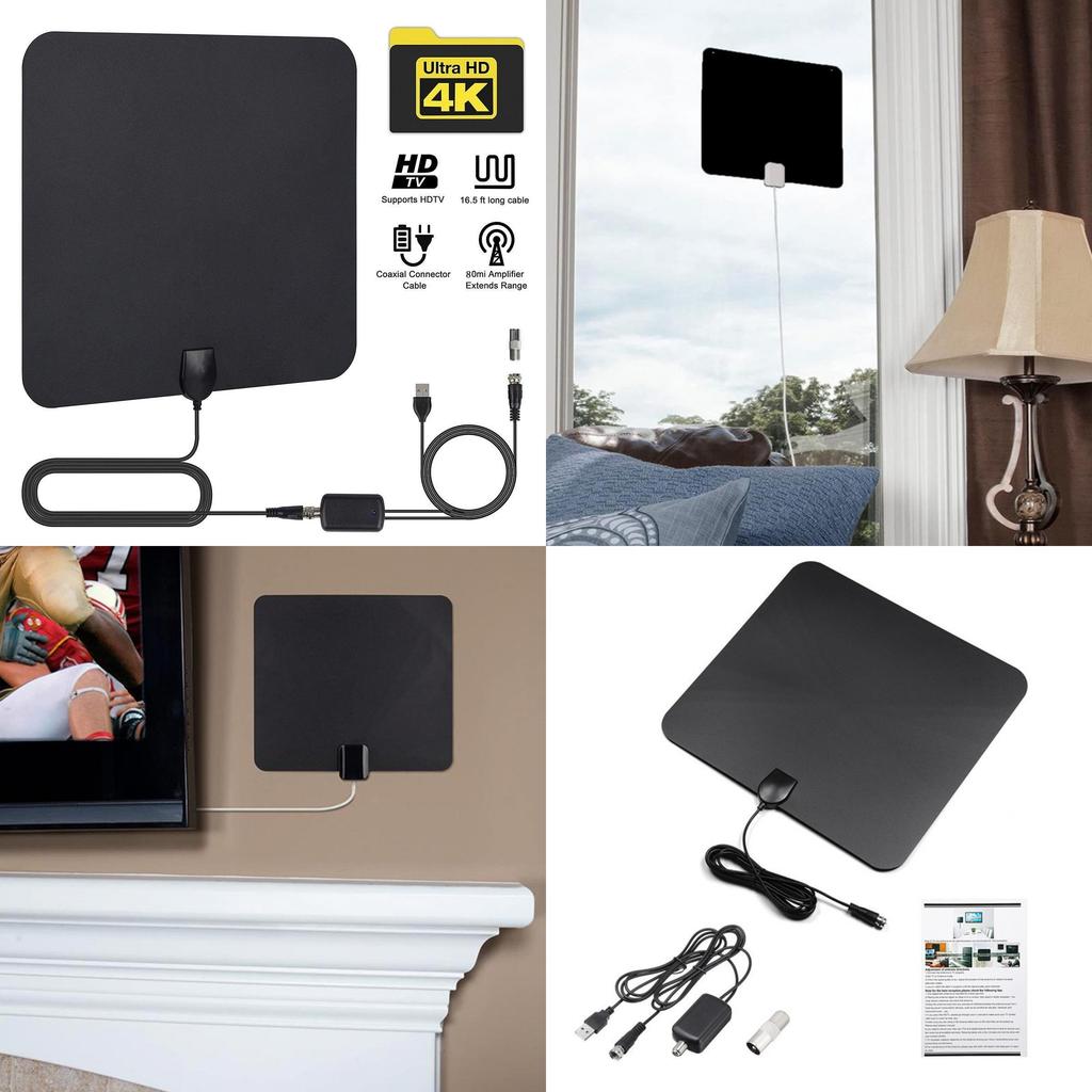 Indoor Hdtv Antenna With 30dbi Gain For Home Theater Setup And Digital Tv Reception