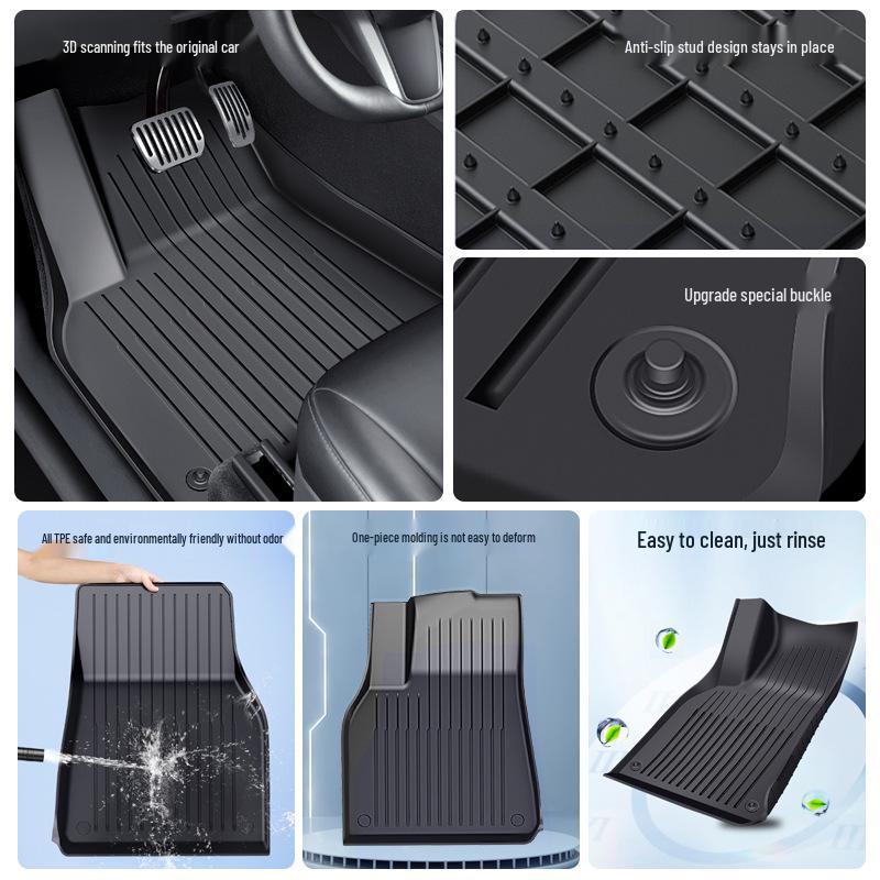 Model 3/Y TPE Injection Molded Floor Mats - High-Quality Tesla Accessories