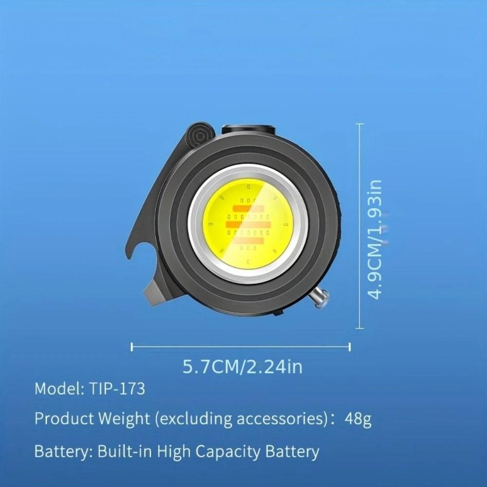 Screwdriver Ultra-Bright Headlamp 180° Adjustable Angle Type-C Charging Flashlight 3 Modes Ultra-Light COB Light Outdoor Use