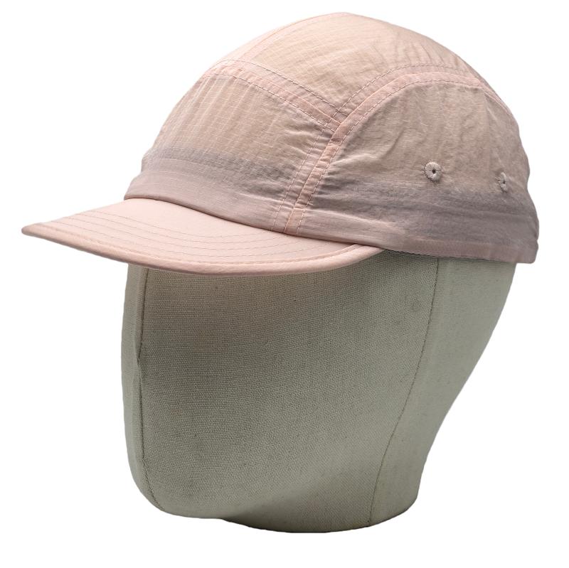 Custom 5-Panel Mesh Nylon Flat Brim Snapback Breathable Summer Runners Camp Waterproof Adjustable Ultrathin Fashion Running Hat One Size розовый