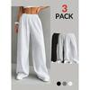 Straight Leg Pants Women Summer Loose Solid Wide Flow Trousers Versatile Casual Long Pants