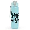 1PC Happy New Year Wine Glass 750ml Color Plastic Sports Water Bottle Leakproof Flip Straw Lid Suitable for Sports Office Home Use