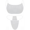 Miracroute 10-Piece Set of Disposable Nonwoven Paper Bra and Panties, Perfect for Aromatherapy, Oil, Lotion, Massage, and T-Back Use (White)