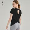 Women's Bamboo Yarn Hollowed Back Quick-Dry Yoga T-Shirt