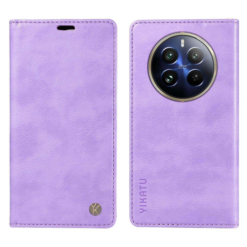 YIKATU YK-006 Für Realme 12 Pro 5G/12 Pro+ 5G Handyhülle Sturzsichere Leder-Klapp-Brieftasche