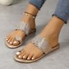 Summer women's rhinestone toe flat sandals