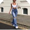 Baggy Ripped Jeans for Teen Girls Women High Waisted Wide Leg Straight Denim Streetwear Fashion Hole Pant