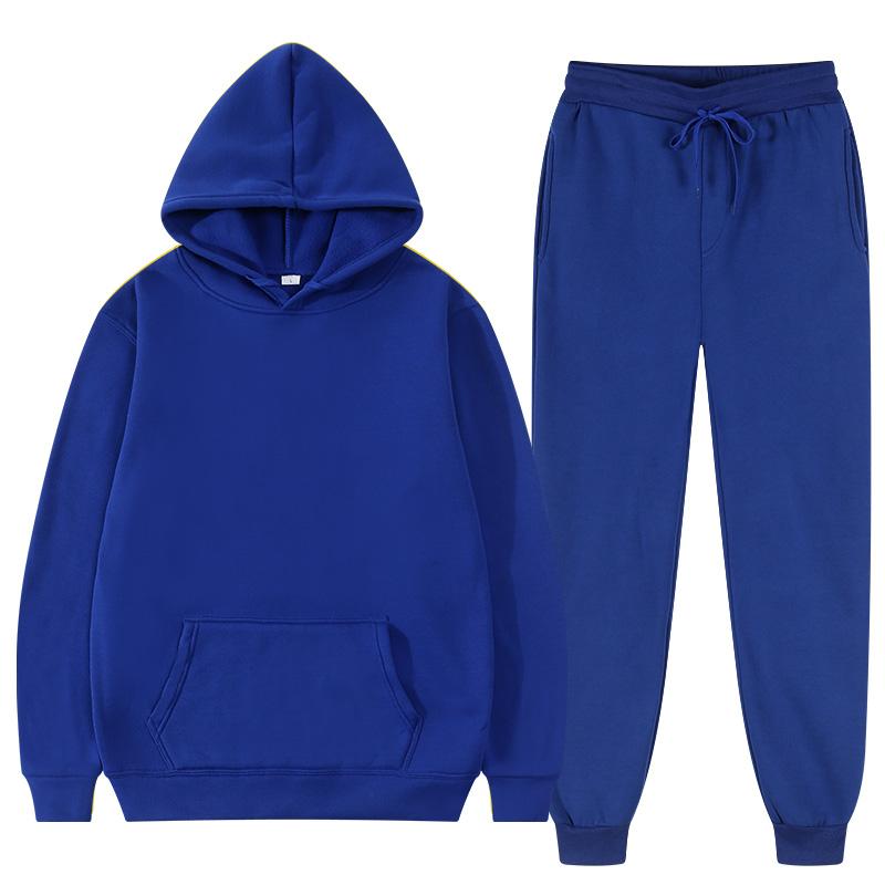Einfarbig Hoodie Set Tasche Langarm Frauen Hoodie Herbst Casual Jogger Anzug Trainingsanzug Sweatshirt Frau Pullover Chandals Hombre