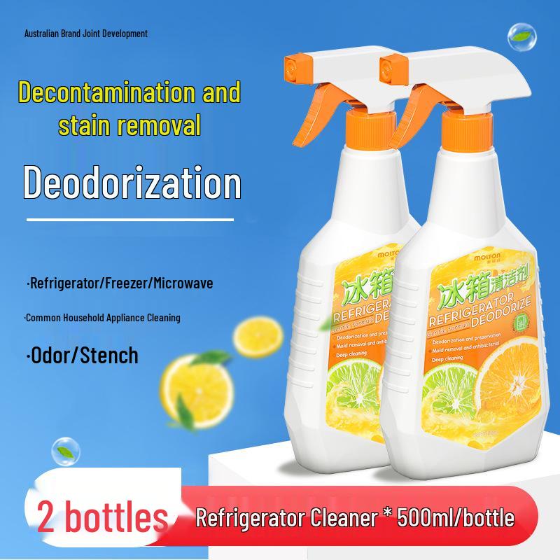 Orange Scent Refrigerator Cleaner & Deodorizer: Mold & Oil Stain Remover