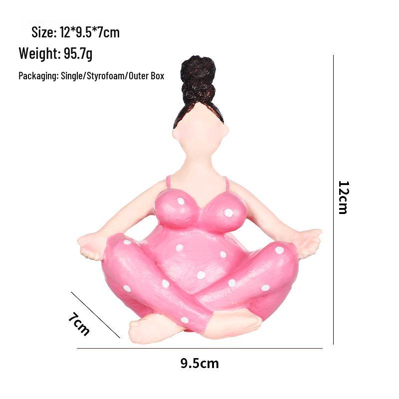 

Европейские фигурки йоги из смолы для декора студии или дома розовый