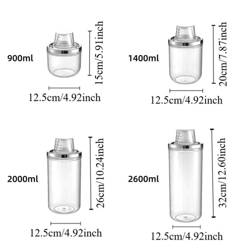 Transparent Fresh Keeper Bin Jar Coffee Bean Sealed Grain Tank Food Storage Container  Kitchen