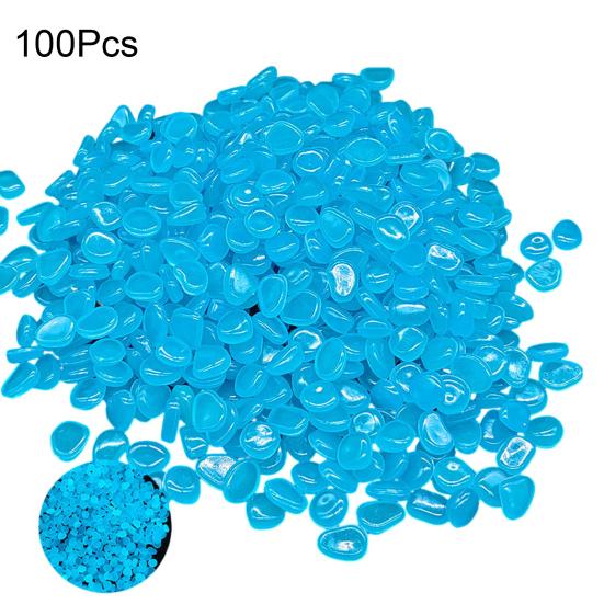 Glow-in-the-Dark Garden Stones Colorful Decorative Aquarium Pebbles Fish Tank Rocks 0.8-1.1cm Luminous Pebbles for Outdoor Walkway Aquarium Landscape