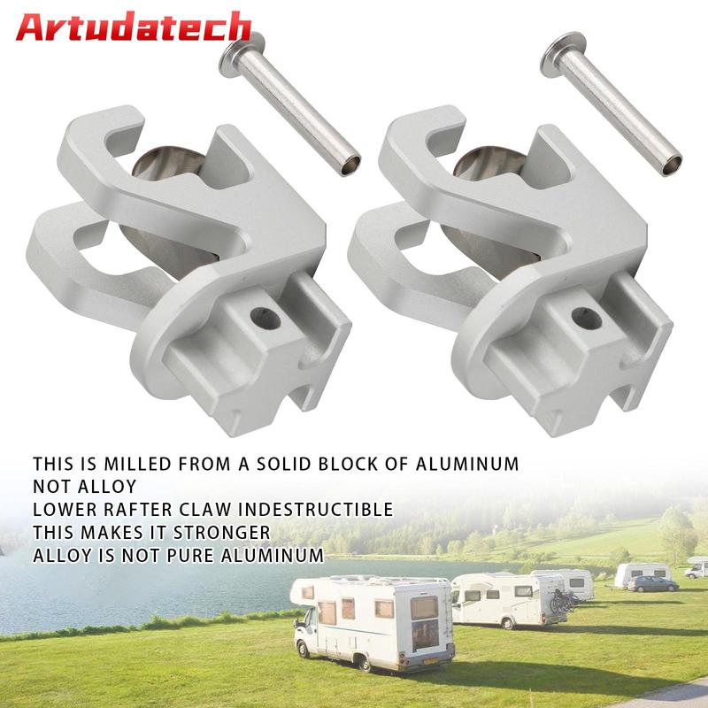 Artudatech 2PCS Alminum RV Rafter Claw Satin Hardware For Dometic SUNCHASER II Awning