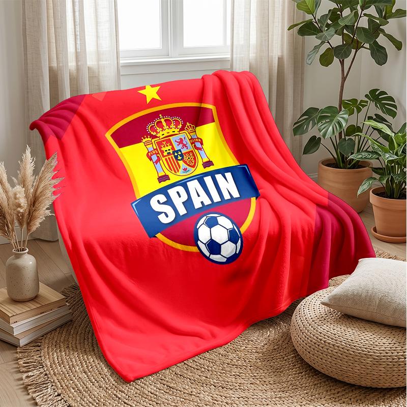 Spain national football team Theme blanket Soft Flannel Fleece Blanket Warm Lightweight Throw Blanket for Home Sofa Bed