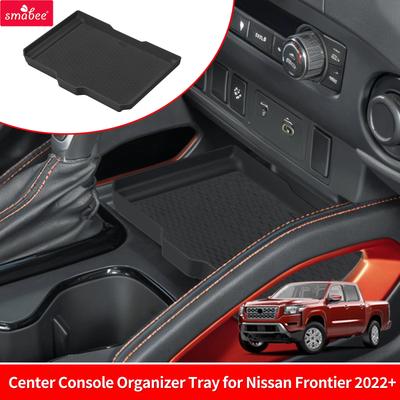 Smabee for Nissan Frontier 2026 2022-2025 Central Control Storage Tray Automobile Interior Accessories Black D4