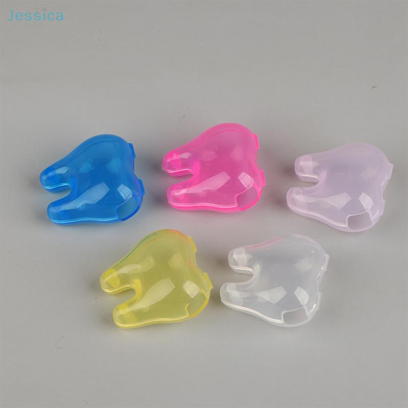 Tooth-Shaped Travel Toothbrush Case - Portable Plastic Storage Box for Toothbrushes & Oral Care Tools