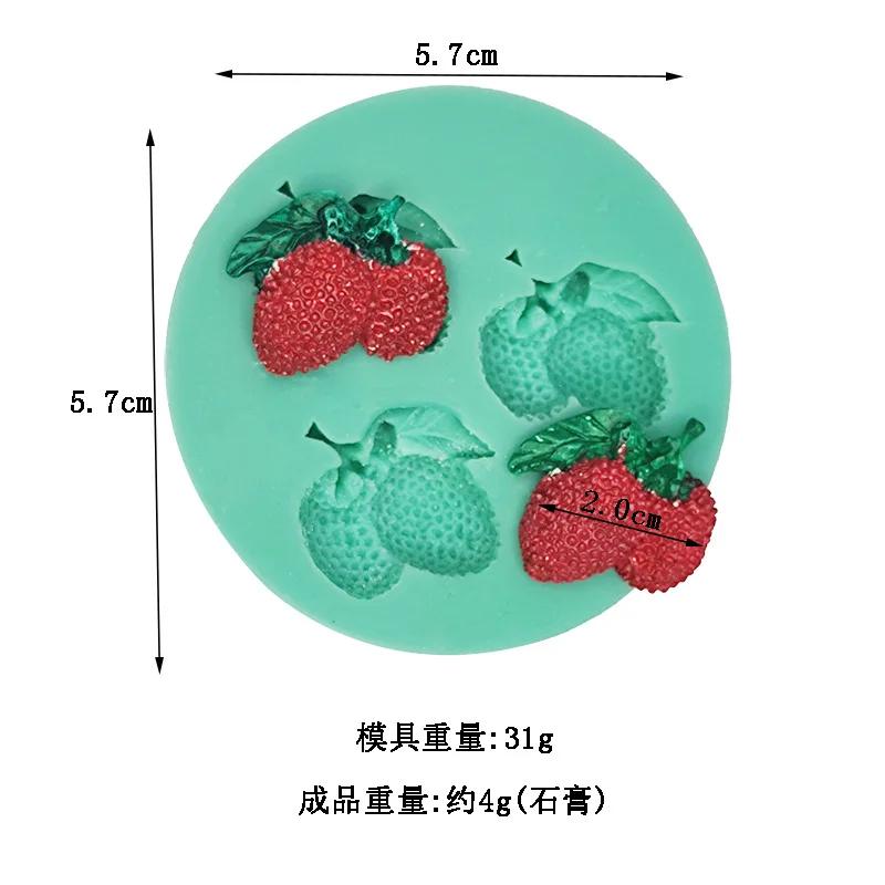 Mini Fruit Vegetable Fondant Silicone Mold Grape Radish Mushroom Pumpkin Chocolate Mould Cake Decorating Tool Polymer Clay Mold